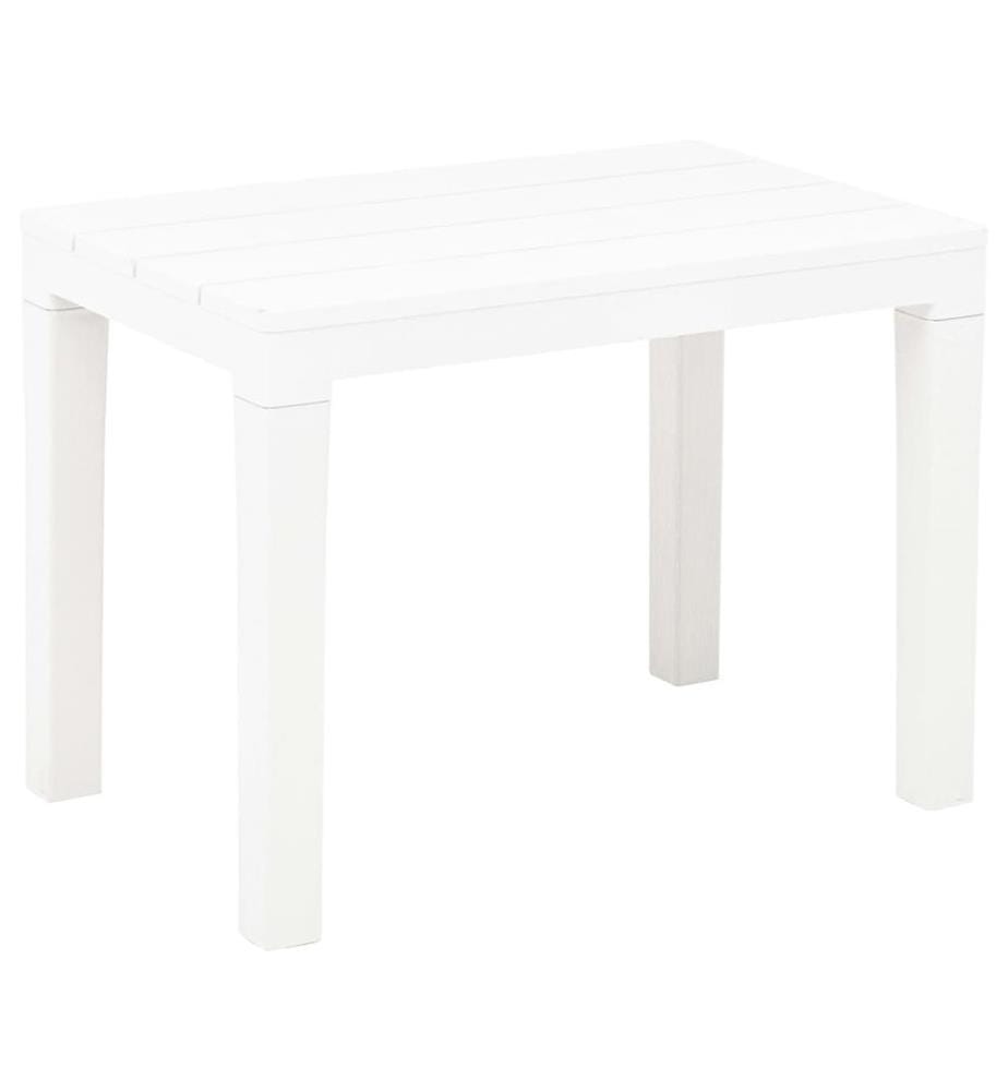 Bancs de jardin lot de 2 Blanc Plastique