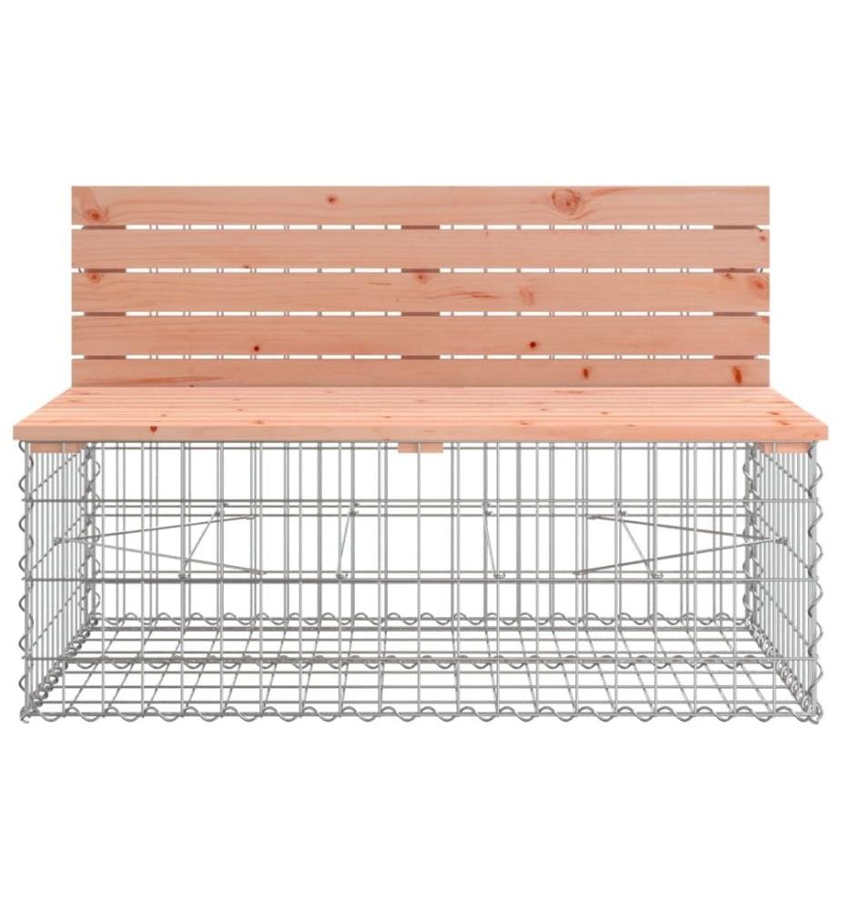 Banc de jardin design gabion 103x70x65cm bois massif de douglas