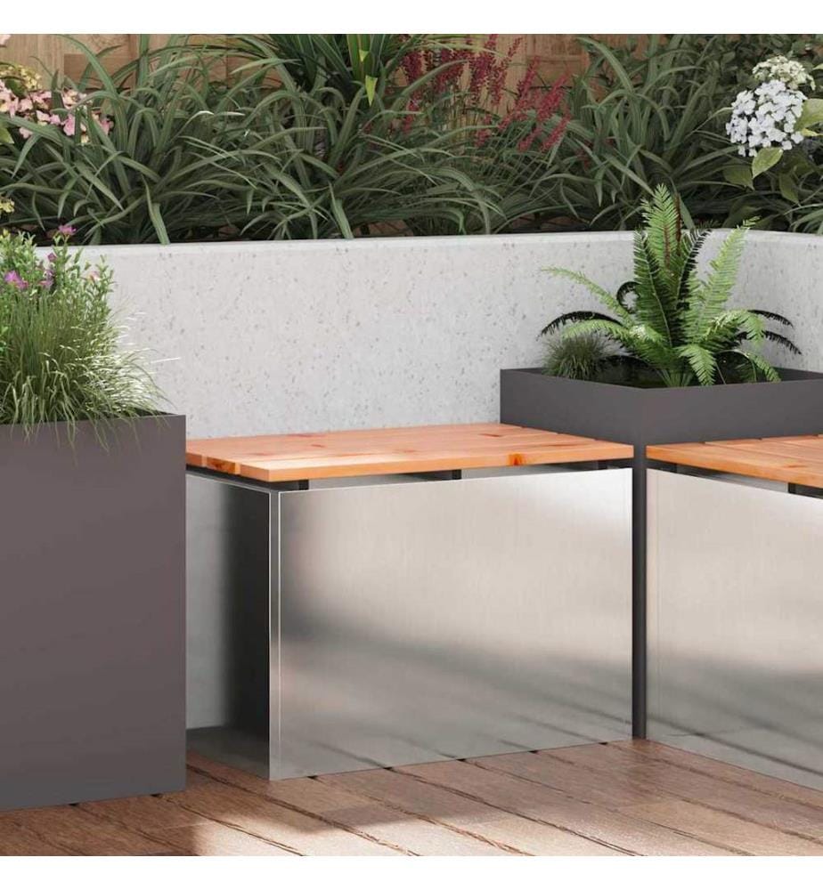 Banc de jardin Argent 60 x 40 x 43 cm Acier inoxydable