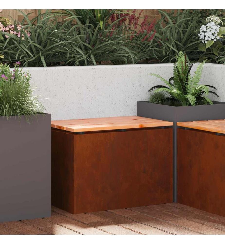 Garden Bench Rusty 60 x 40 x 43 cm