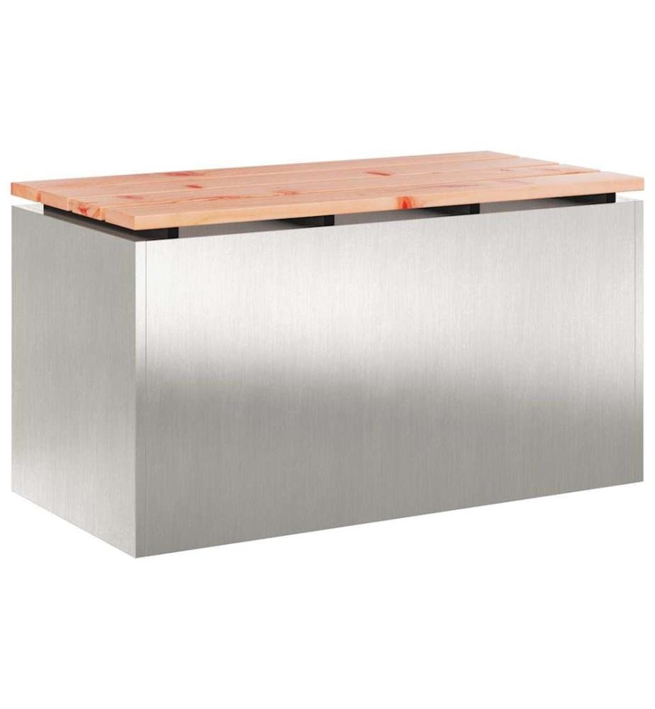 Banc de jardin Argent 80 x 40 x 43 cm Acier inoxydable