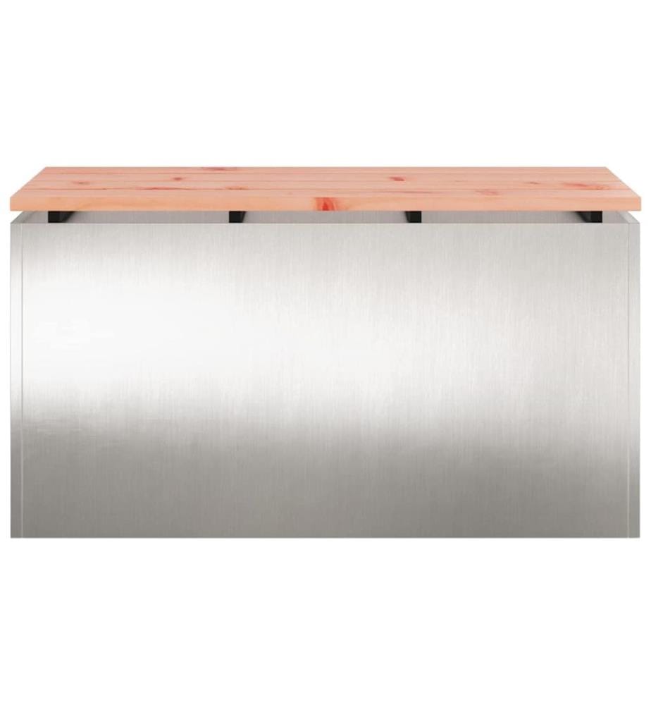 Banc de jardin Argent 80 x 40 x 43 cm Acier inoxydable