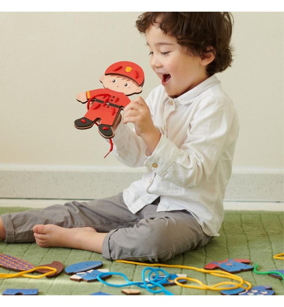 Set da bambina con lacci, altezza 36 m+