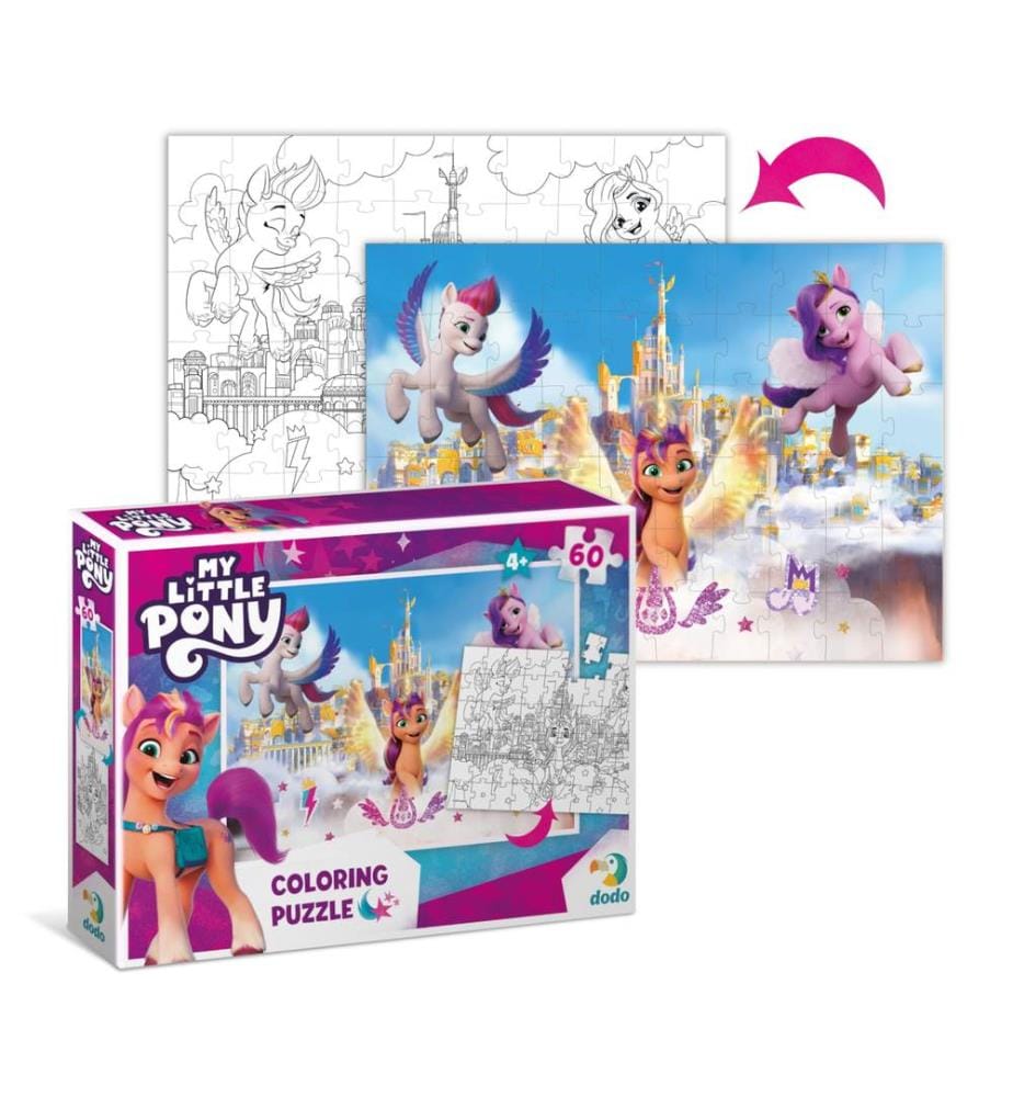 My Little Pony Palais 2in1 puzzle da colorare 60 pezzi 4a+