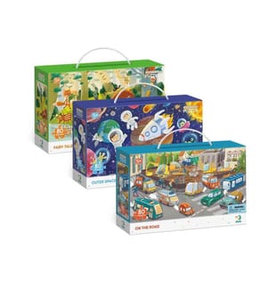 Puzzle di osservazione, set di 3 puzzle con 80 pezzi, 5a+.
