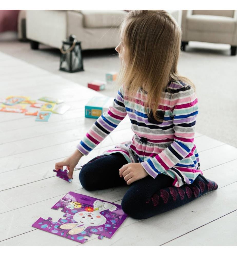 Puzzle da colorare 2in1 Rabbit, 16 elementi, 36m+.