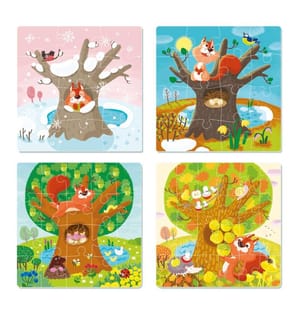 Puzzle 4in1 Le 4 stagioni, 36m+ (in francese)