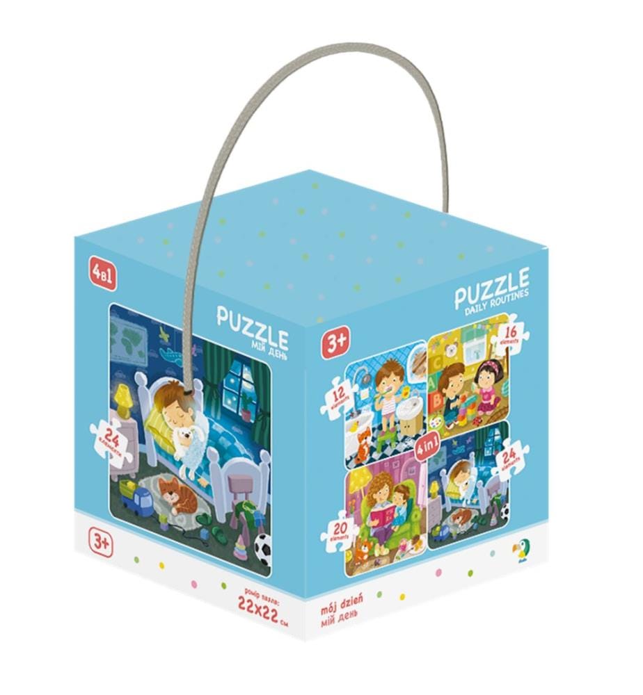 Puzzle 4in1 di routine quotidiana, 36m+, Le routine quotidiane