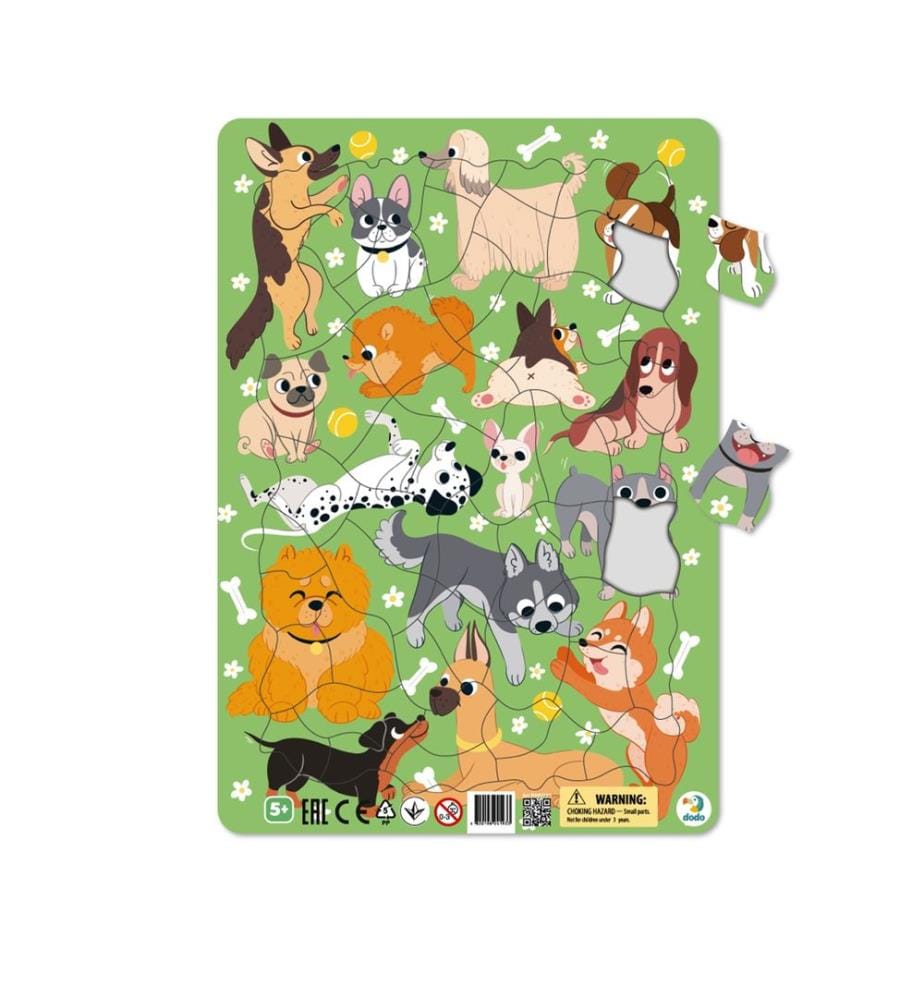 Cornice del puzzle Cani 53 pezzi, 5a+ (in francese)