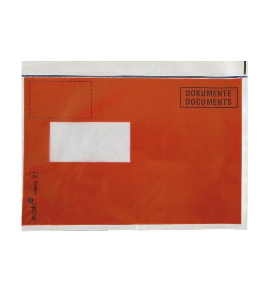 ANTALIS - Pochette pour documents C5 Impression, fenêtre gauche, 1000 pièces, rouge