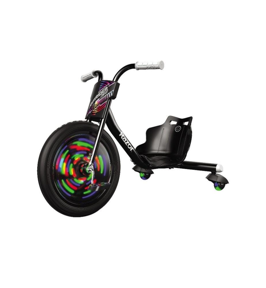 RAZOR - Véhicule à pédales RipRider 360 Lightshow, Black