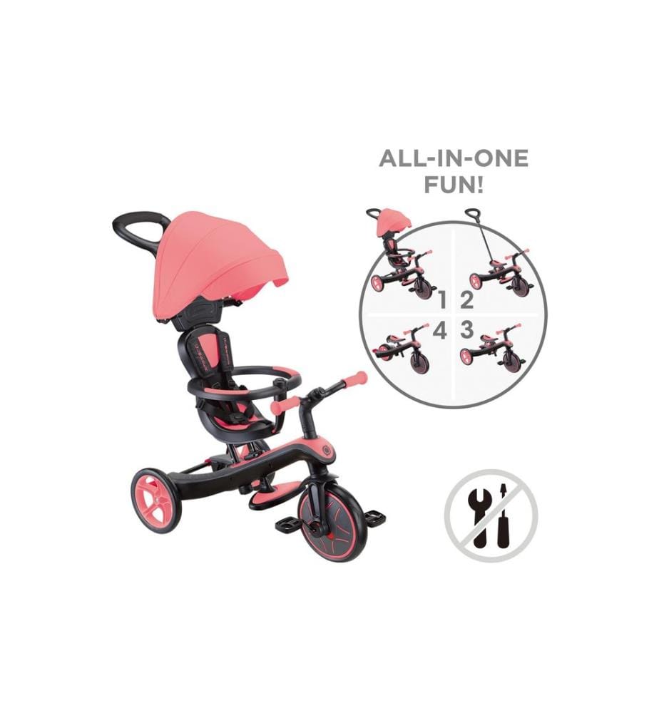 GLOBBER Dreirad Trike Explorer 4 in 1 Pink