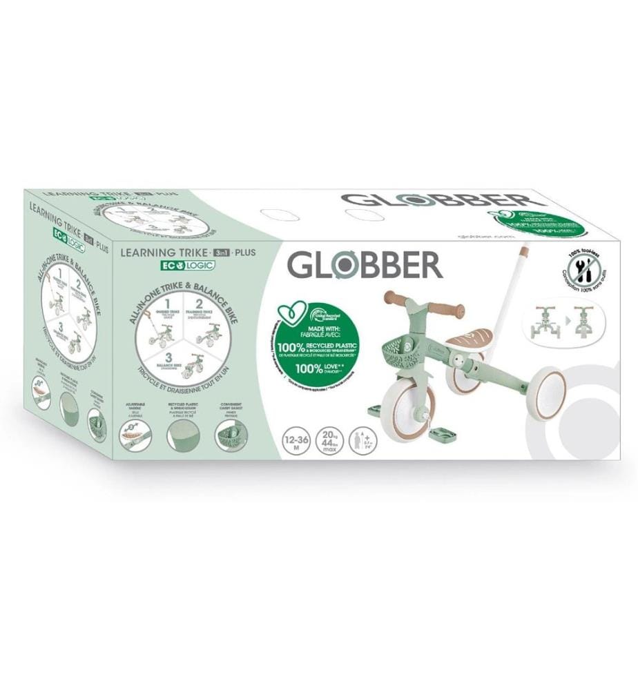 GLOBBER Kinder-Laufrad Learning Trike 3 in 1 Plus Salbeigrün