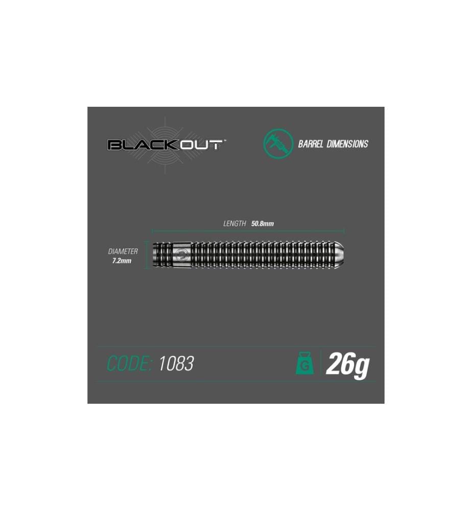 Winmau Dartpfeile Steeldart Blackout 3 Stück