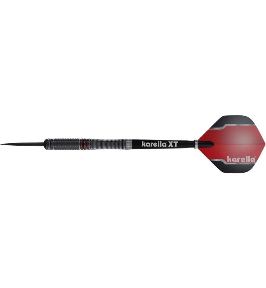 Karella Dartpfeile Steeldart Fighter 24g, 3 Stück – Schwarz