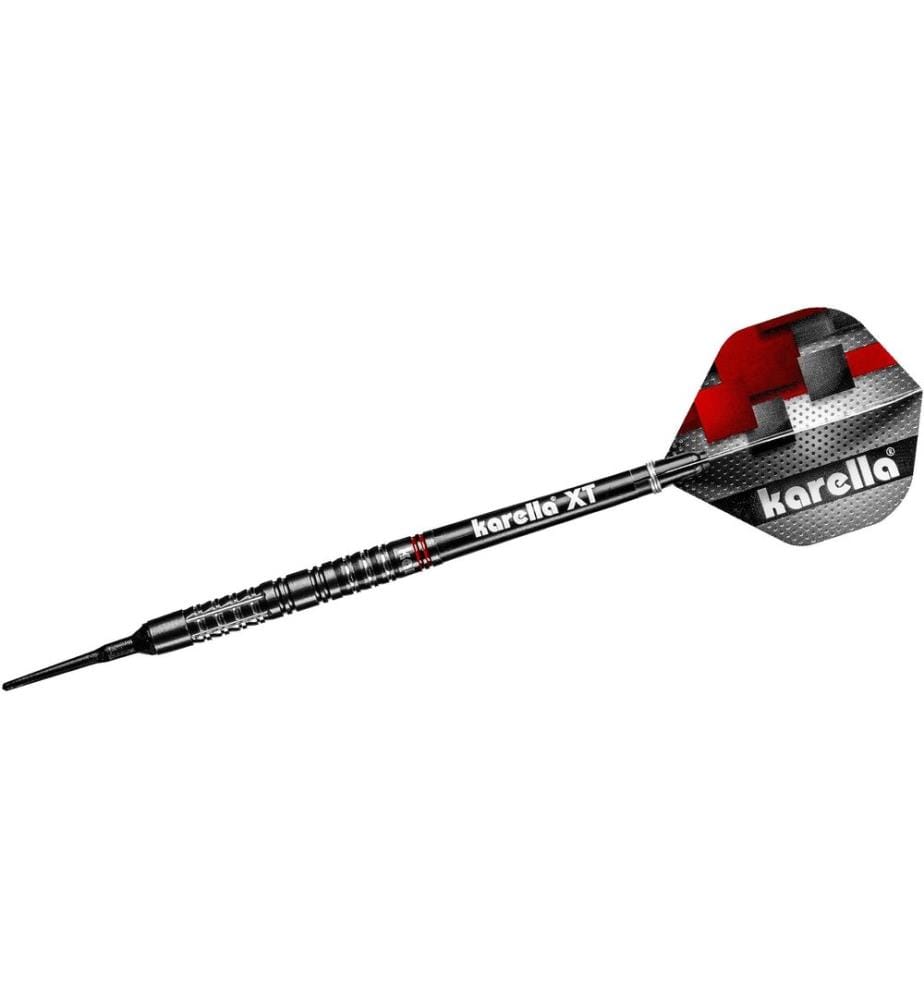 Karella Dartpfeile Softdart SuperDrive 18g, 3 Stück – Schwarz
