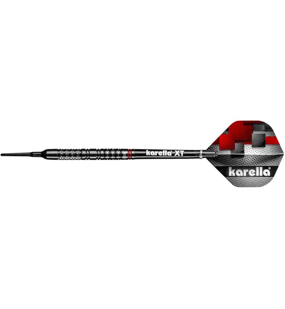Karella Dartpfeile Softdart SuperDrive 18g, 3 Stück – Schwarz