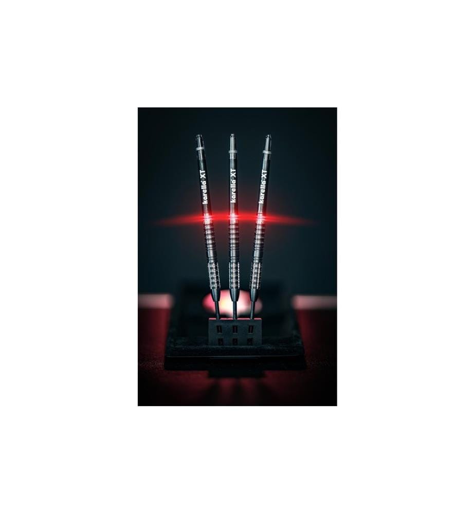 Karella Dartpfeile Softdart SuperDrive 18g, 3 Stück – Schwarz