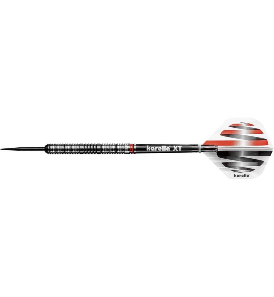 Karella Dartpfeile Steeldart HiPower 24g, 3 Stück – Schwarz