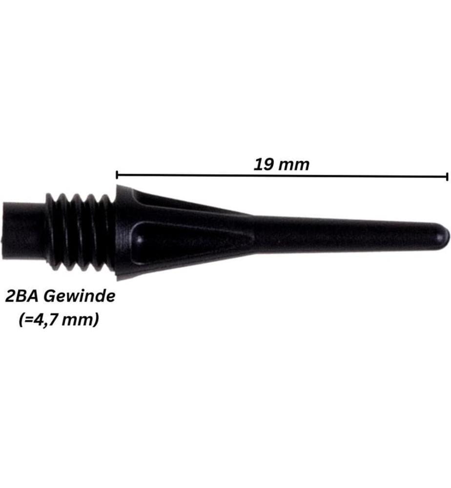Karella Softspitzen PRO-TIP 100 Stück – Schwarz