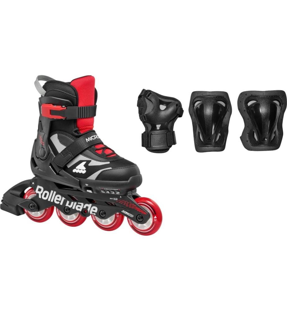 ROLLERBLADE Inline-Skates Microblade Combo Schwarz/Rot, 33-36.5