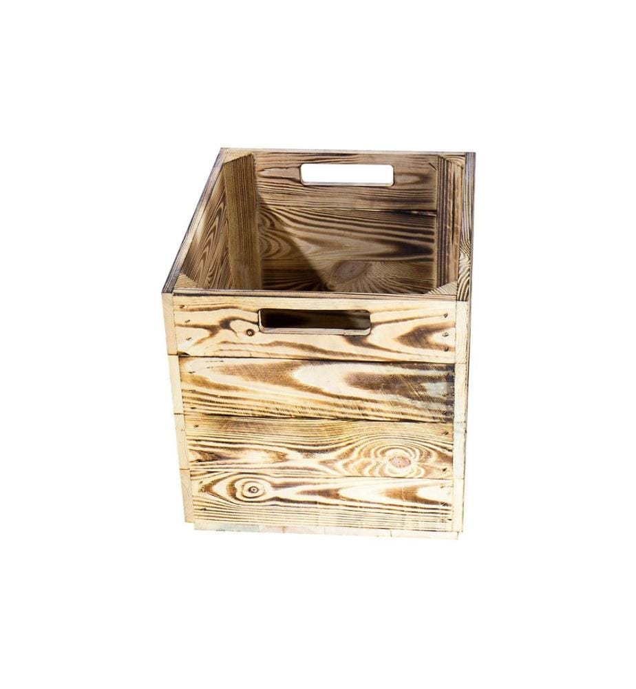 HOLZ ZOLLHAUS - Caisse de rangement Vintage mottled 33 x 38 cm, Brun clair