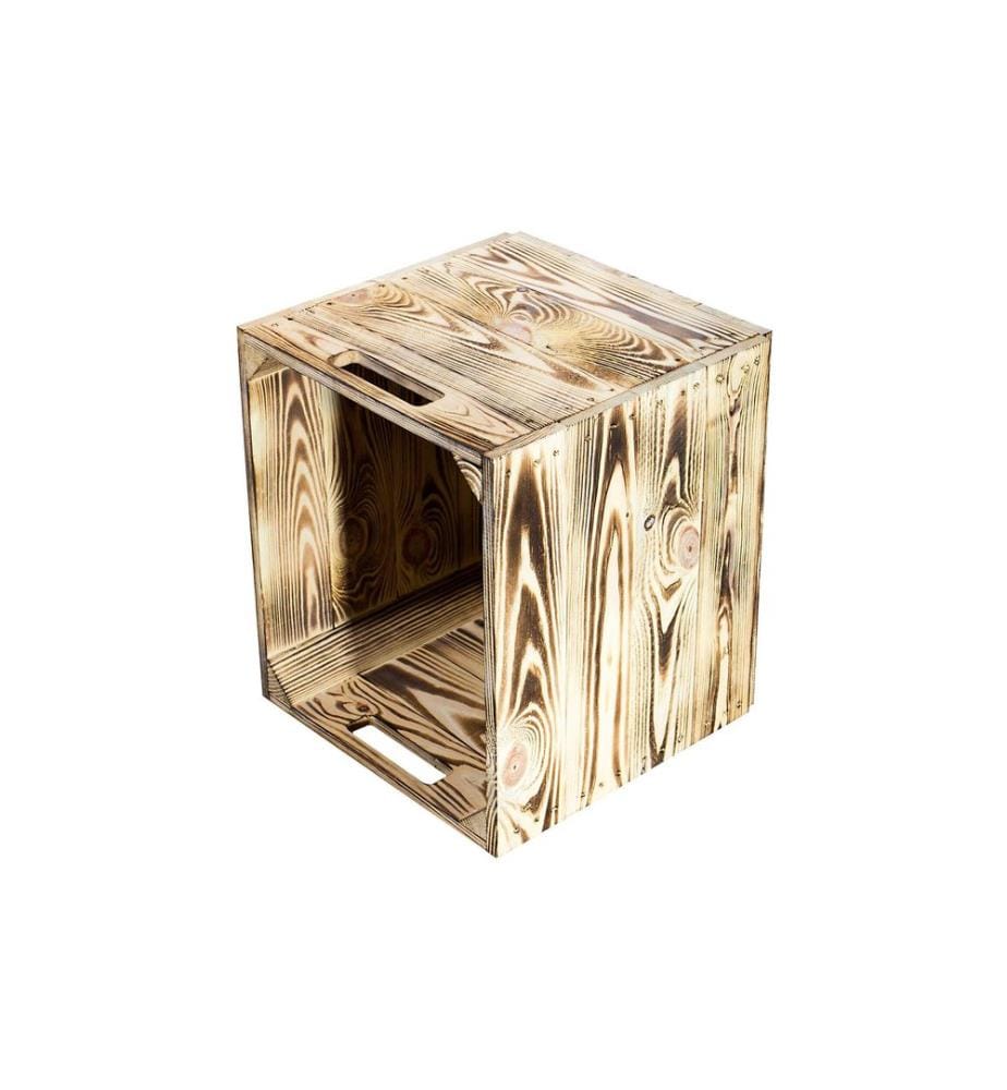 HOLZ ZOLLHAUS - Caisse de rangement Vintage mottled 33 x 38 cm, Brun clair