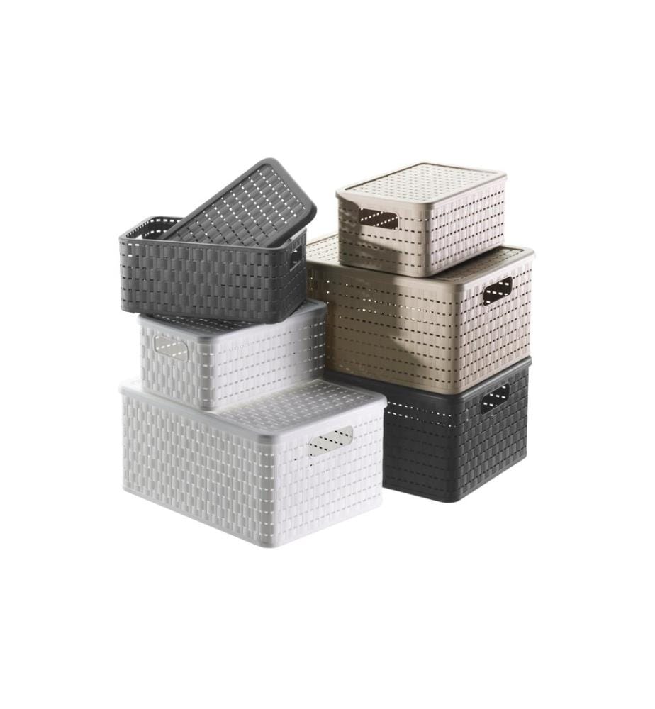 ROTHO - Aufbewahrungskorb Country 32.8 x 23.8 x 16 cm, Anthrazit