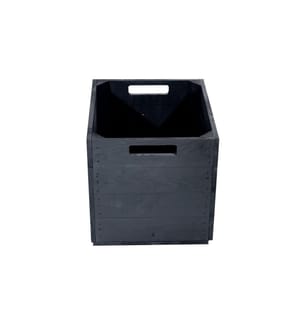 HOLZ ZOLLHAUS - Caisse de rangement Vintage 33 x 38 cm, Noir