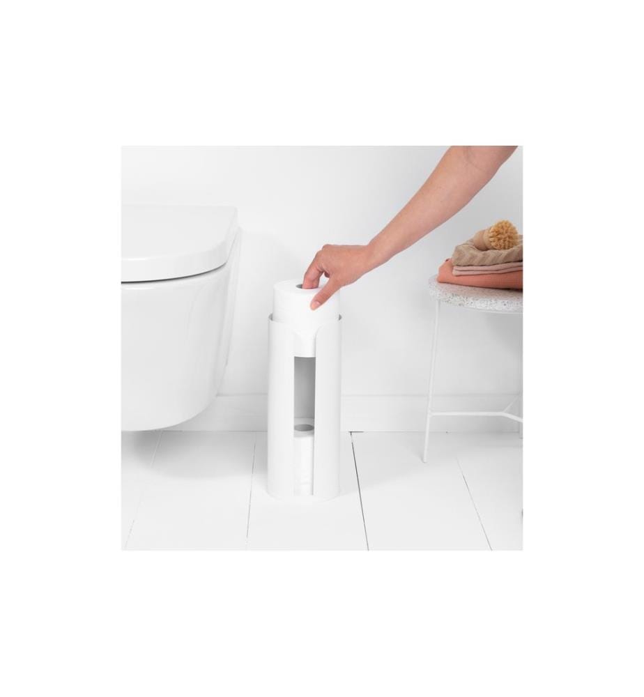 BRABANTIA - Toilettenpapierhalter ReNew für 3 Rollen, Weiss