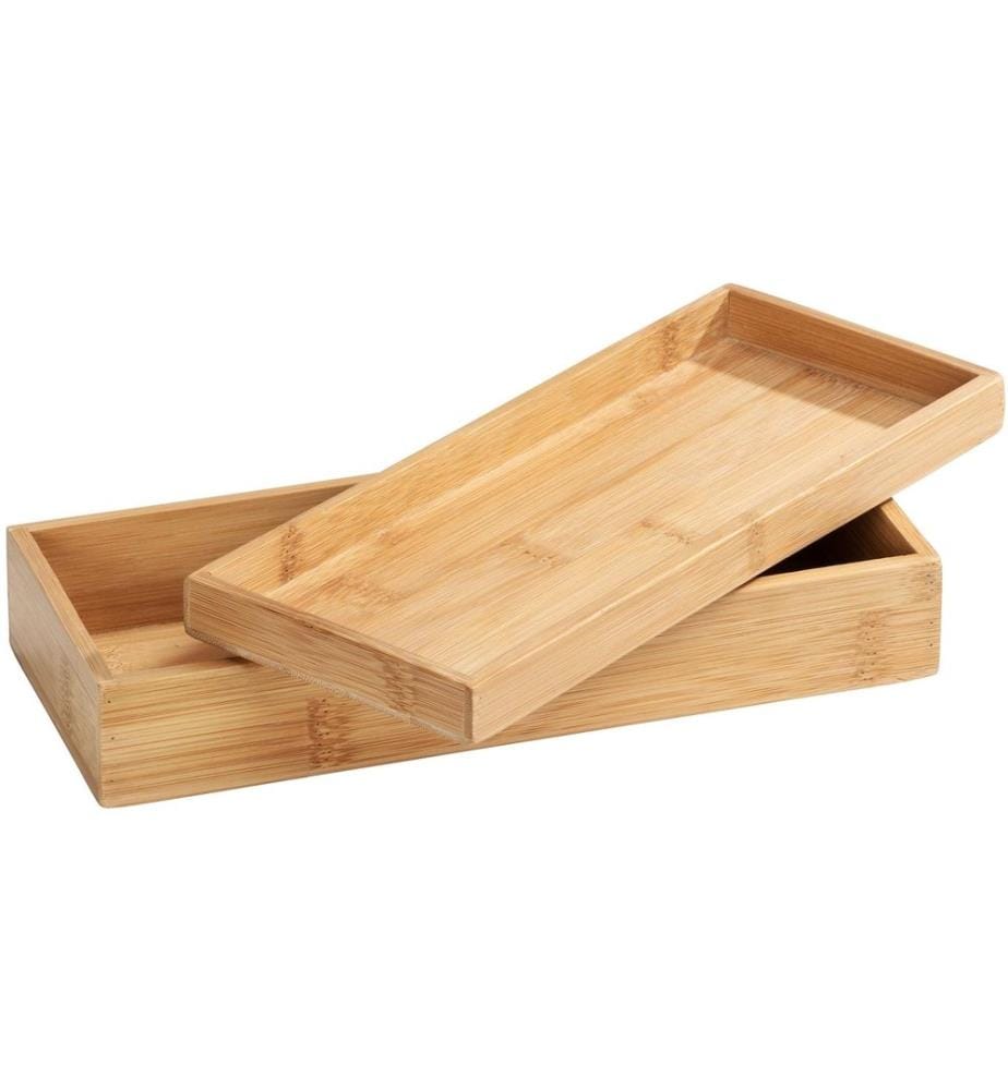 WENKO - Bad-Utensilienhalter Terra Nature, mit Deckel