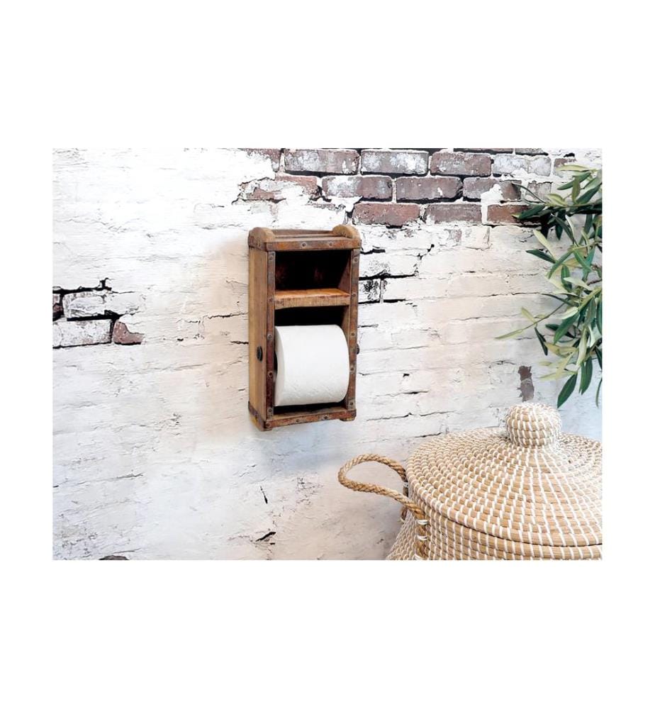 CHIC ANTIQUE - Toilettenpapierhalterung in Backsteinform Braun
