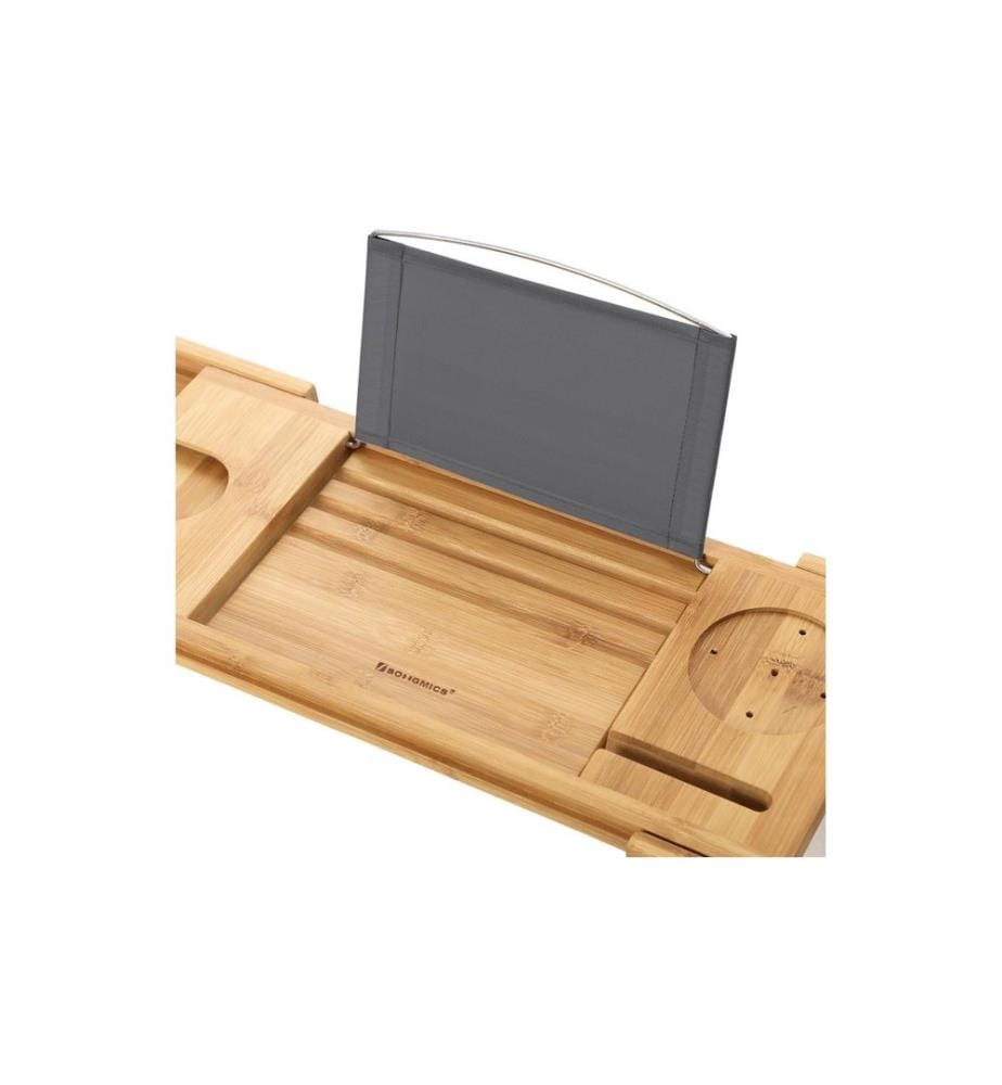 Songmics - Supports pour ustensiles de salle de bains extensible Brun
