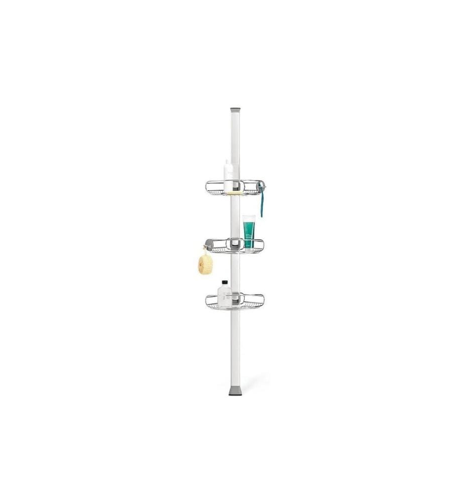 SIMPLEHUMAN - Duschmittelhalter Spann-Duschcaddy 152.4 - 243.8 cm, Silber