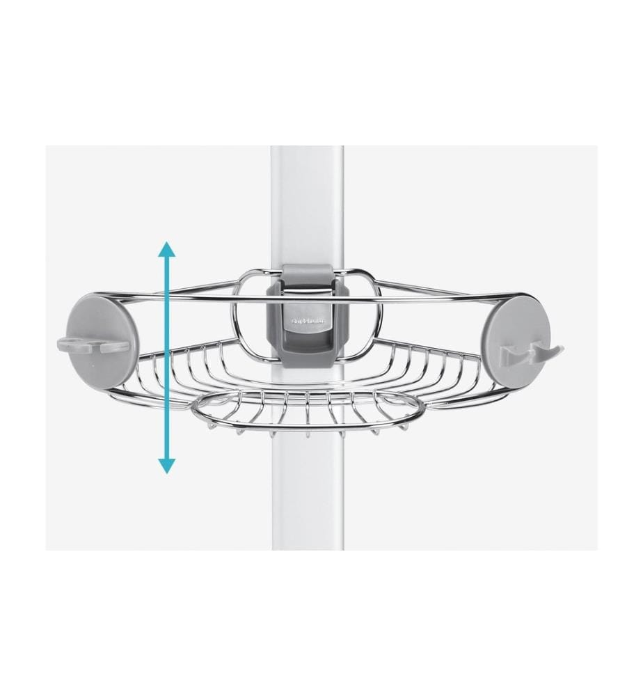 SIMPLEHUMAN - Duschmittelhalter Spann-Duschcaddy 152.4 - 243.8 cm, Silber