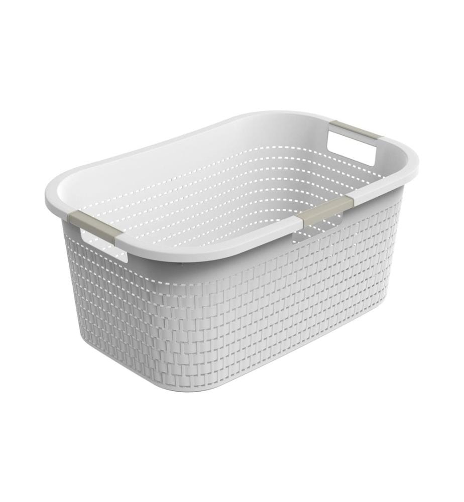 ROTHO - Corbeille à linge Country 40 l, Blanc