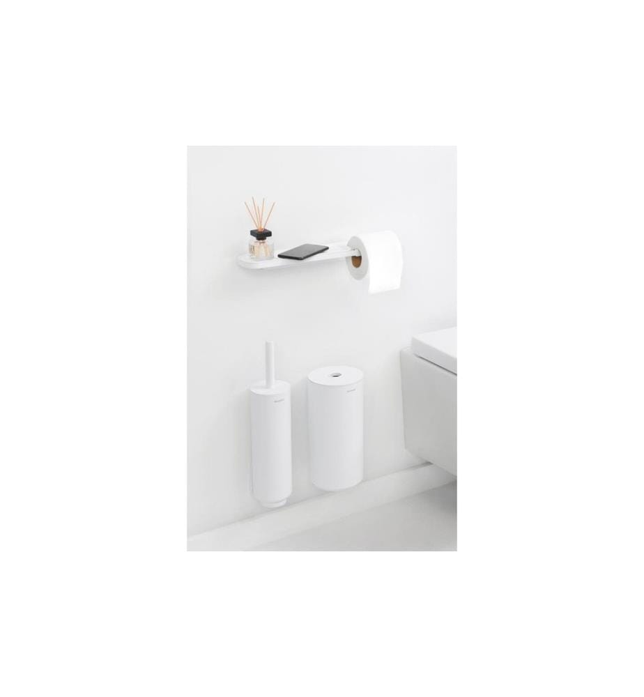BRABANTIA - Toilettenpapierhalter Mindset mit Ablage Weiss