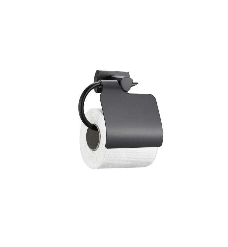 BIASCA - Toilettenpapierhalter schwarz matt