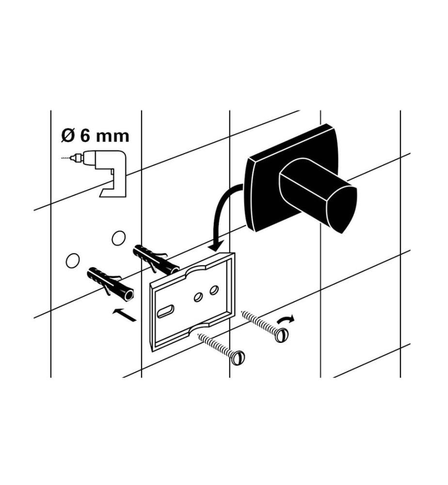 BIASCA - Porte-serviette 87 cm, noir mat