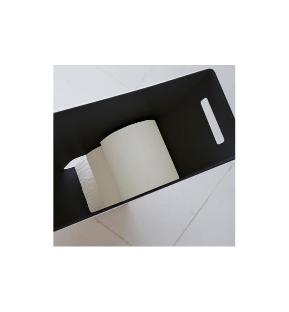 YAMAZAKI - Toilettenpapierhalter Tower 48 cm, Schwarz