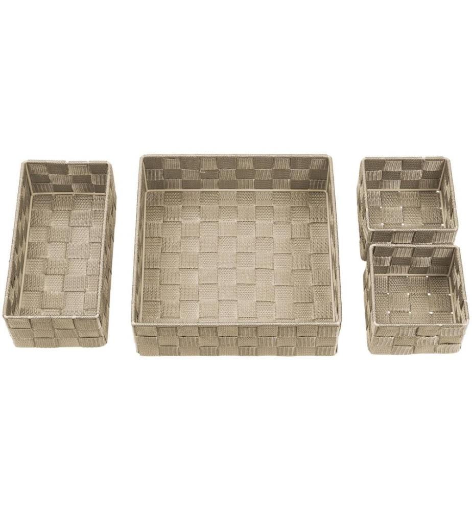 diaqua® - Aufbewahrungskorb Irina 4 Stück, Beige