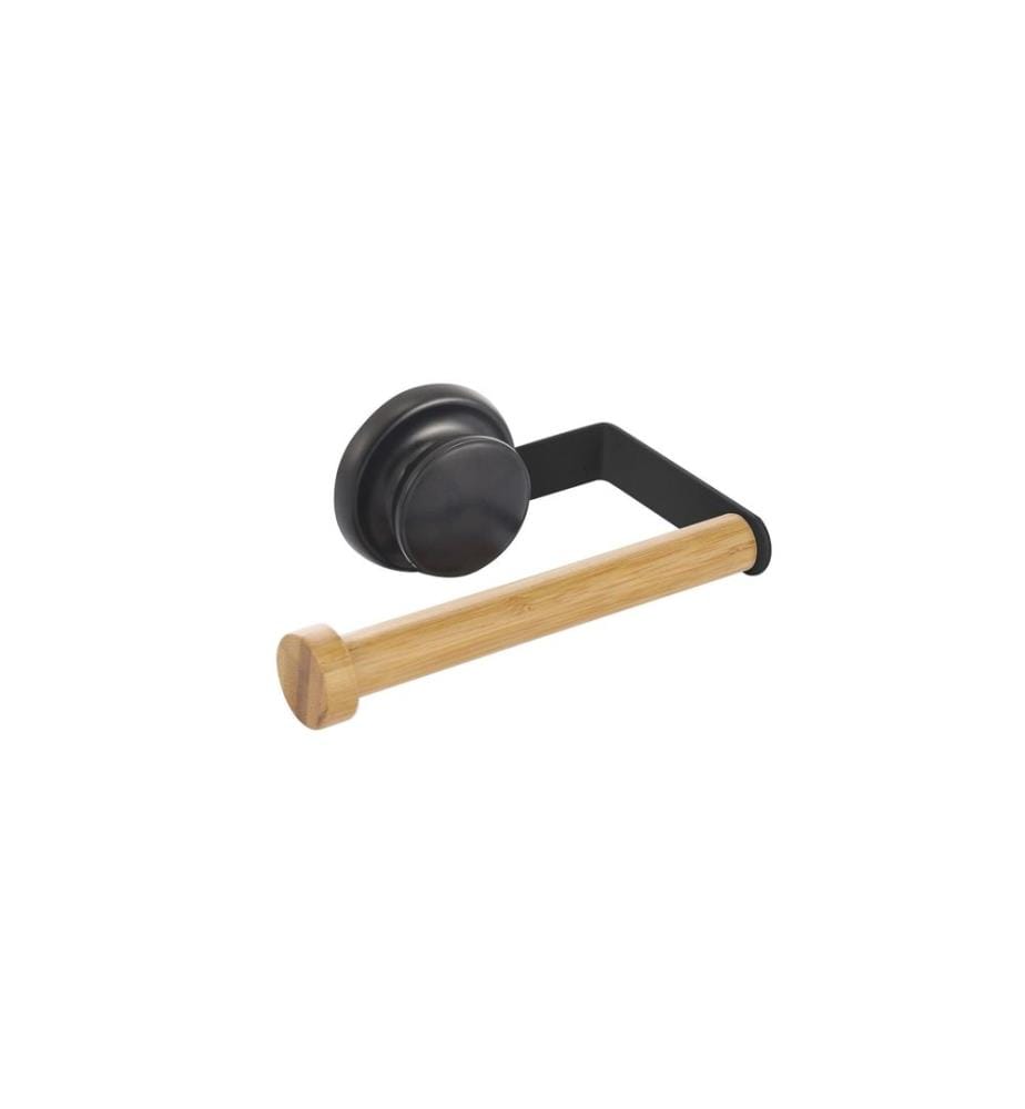 MSV - Toilettenpapierhalter Nature/Schwarz matt