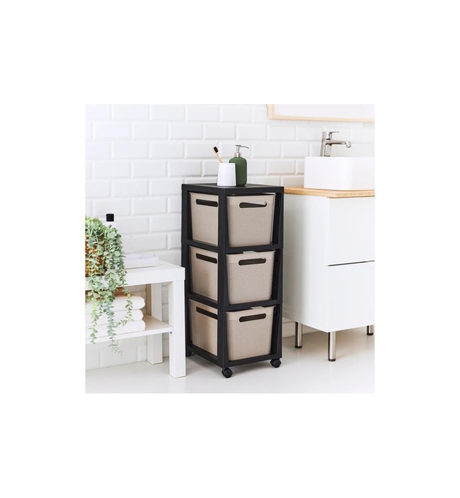 ROTHO - Aufbewahrungsbox Brisen Anthrazit/Beige
