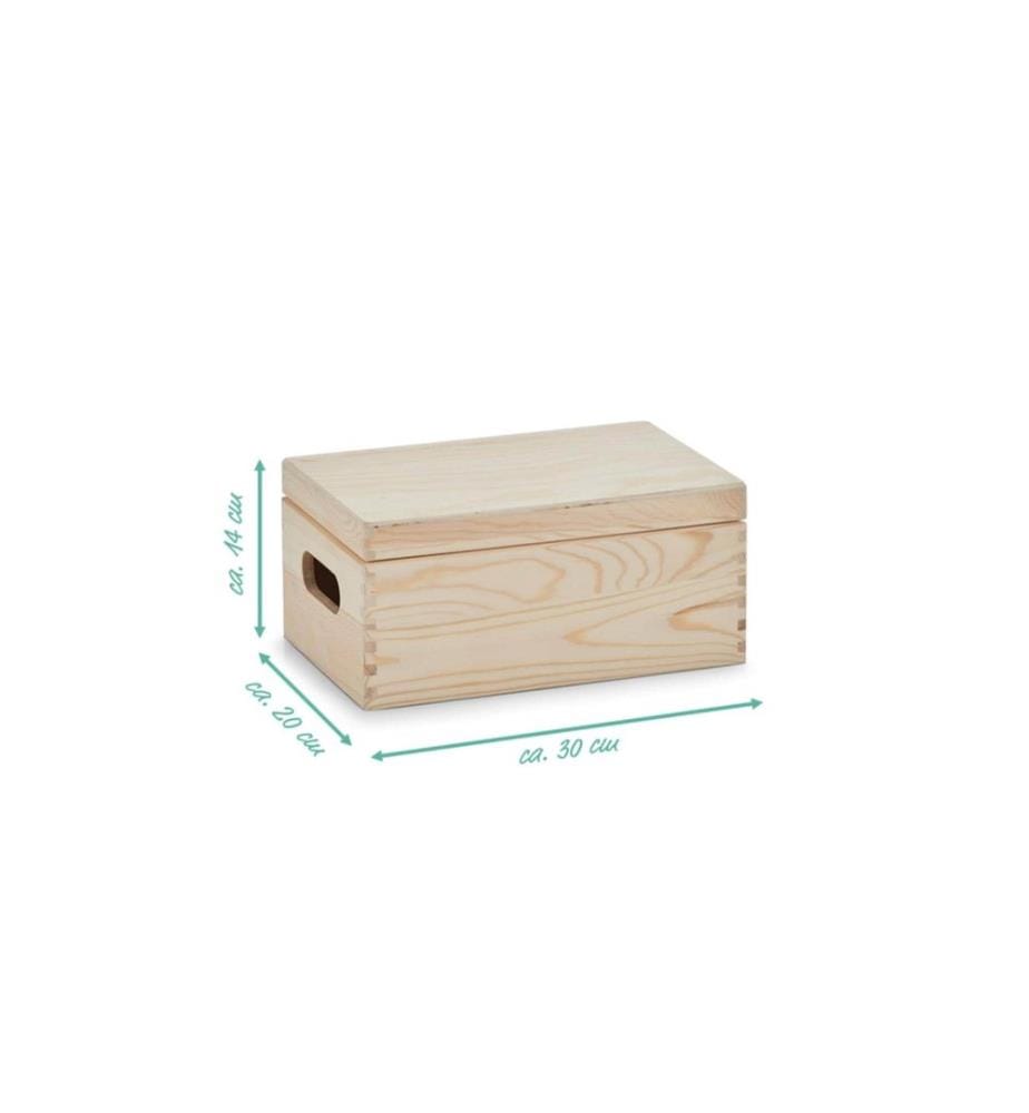 ZELLER - Present Aufbewahrungskiste mit Deckel 30 x 14 cm, Nature
