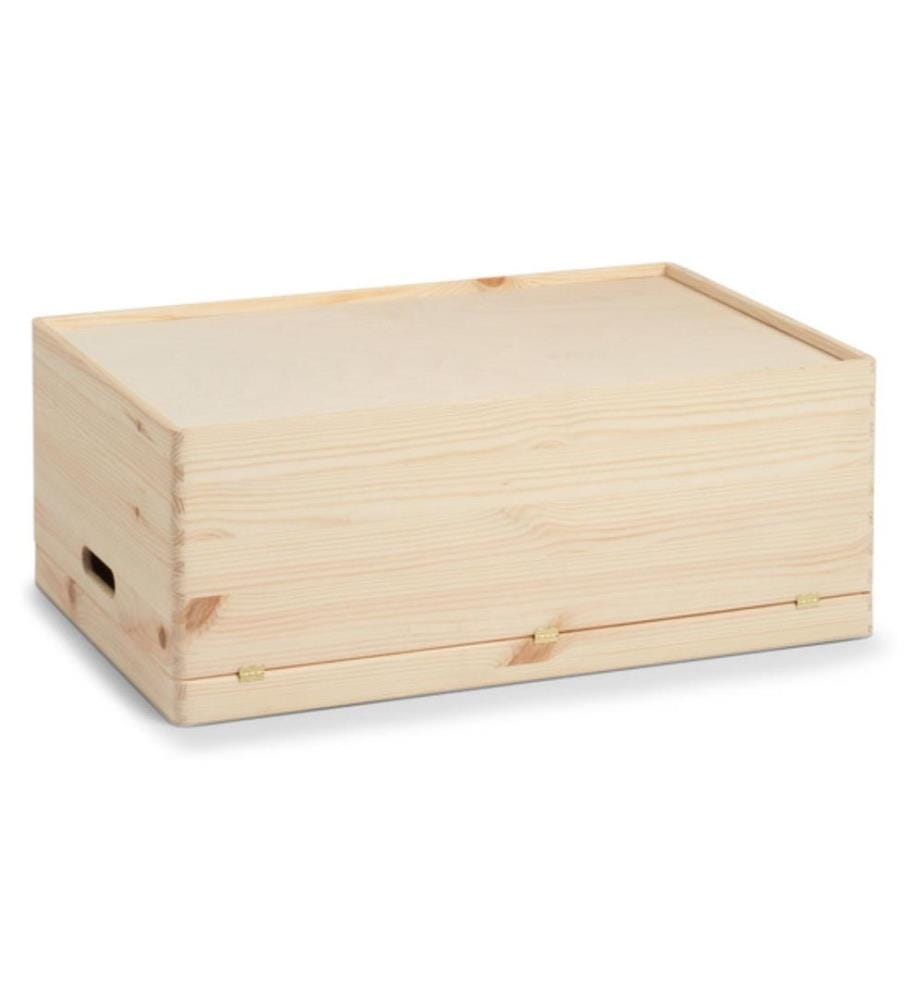 ZELLER - Present Caisse de rangement avec couvercle 60 x 24 cm, Nature