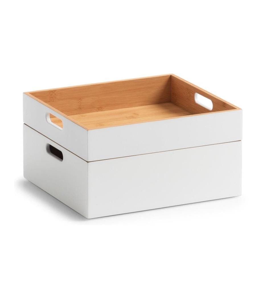 ZELLER - Present Caisse de rangement 30 x 6 cm, Blanc
