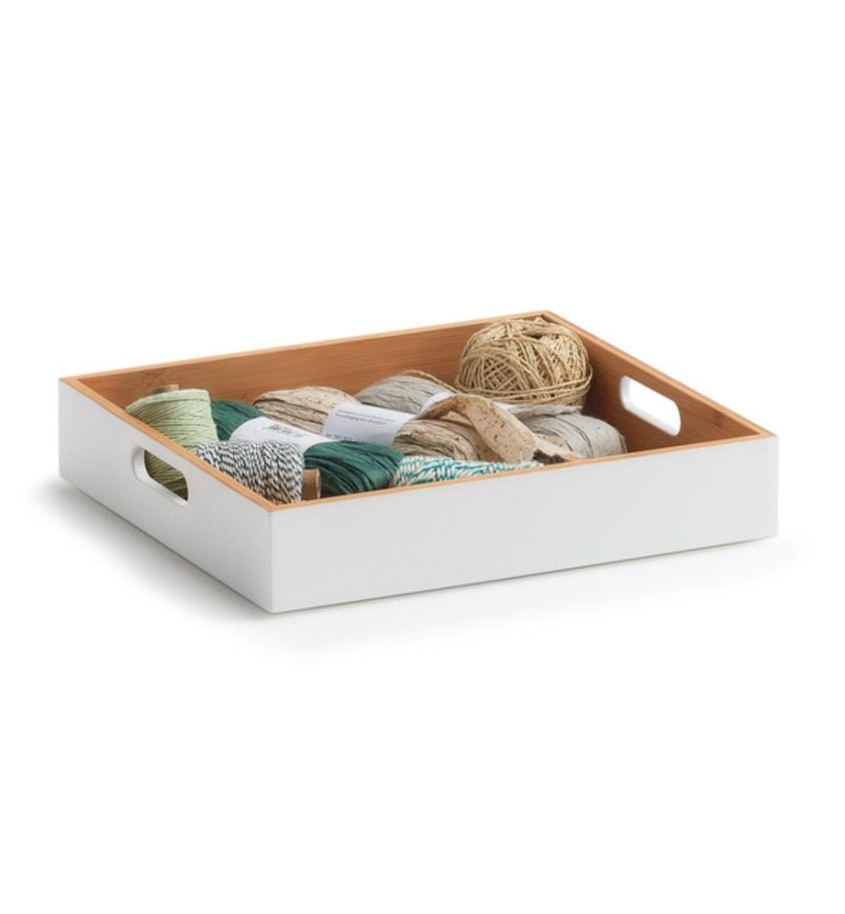 ZELLER - Present Caisse de rangement 30 x 6 cm, Blanc