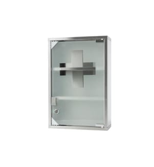 STRUCT - Erste Hilfe Schrank 30 x 45 x 12 cm, Edelstahl