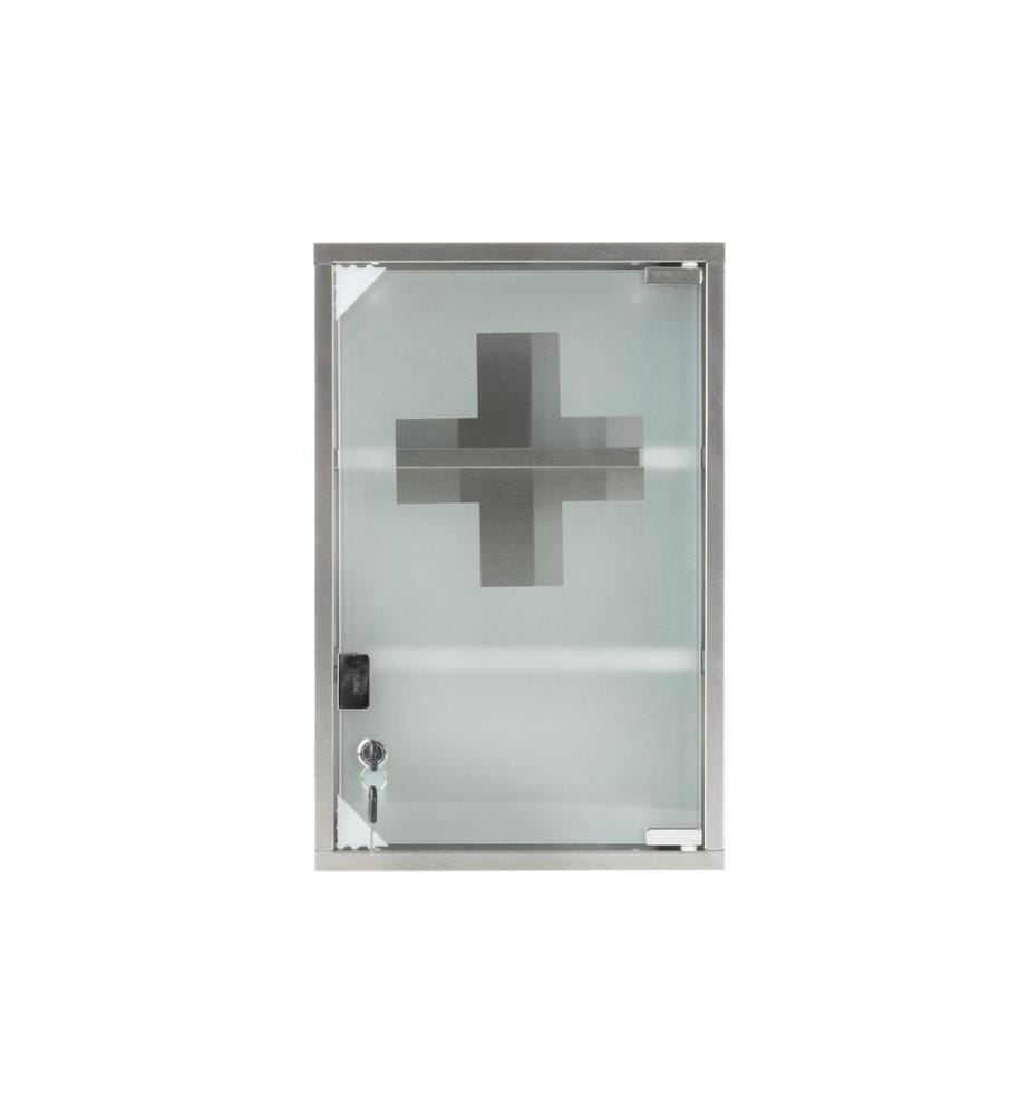STRUCT - Erste Hilfe Schrank 30 x 45 x 12 cm, Edelstahl
