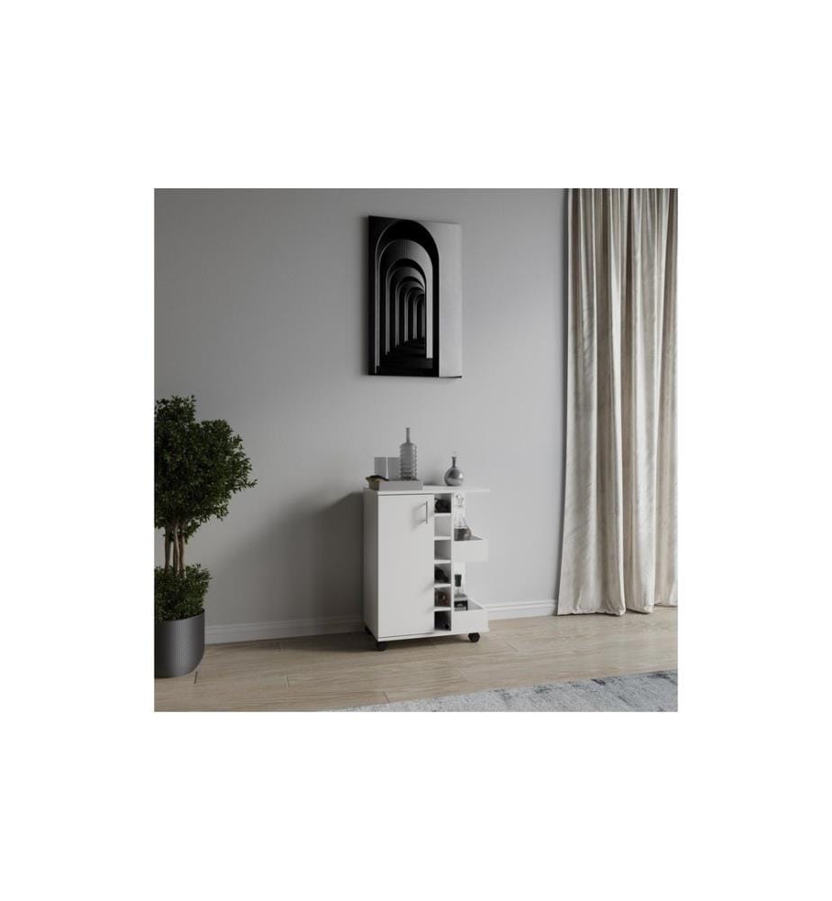 VCM - Chariot de cuisine Esilo M 63 x 85 x 40 cm, Blanc